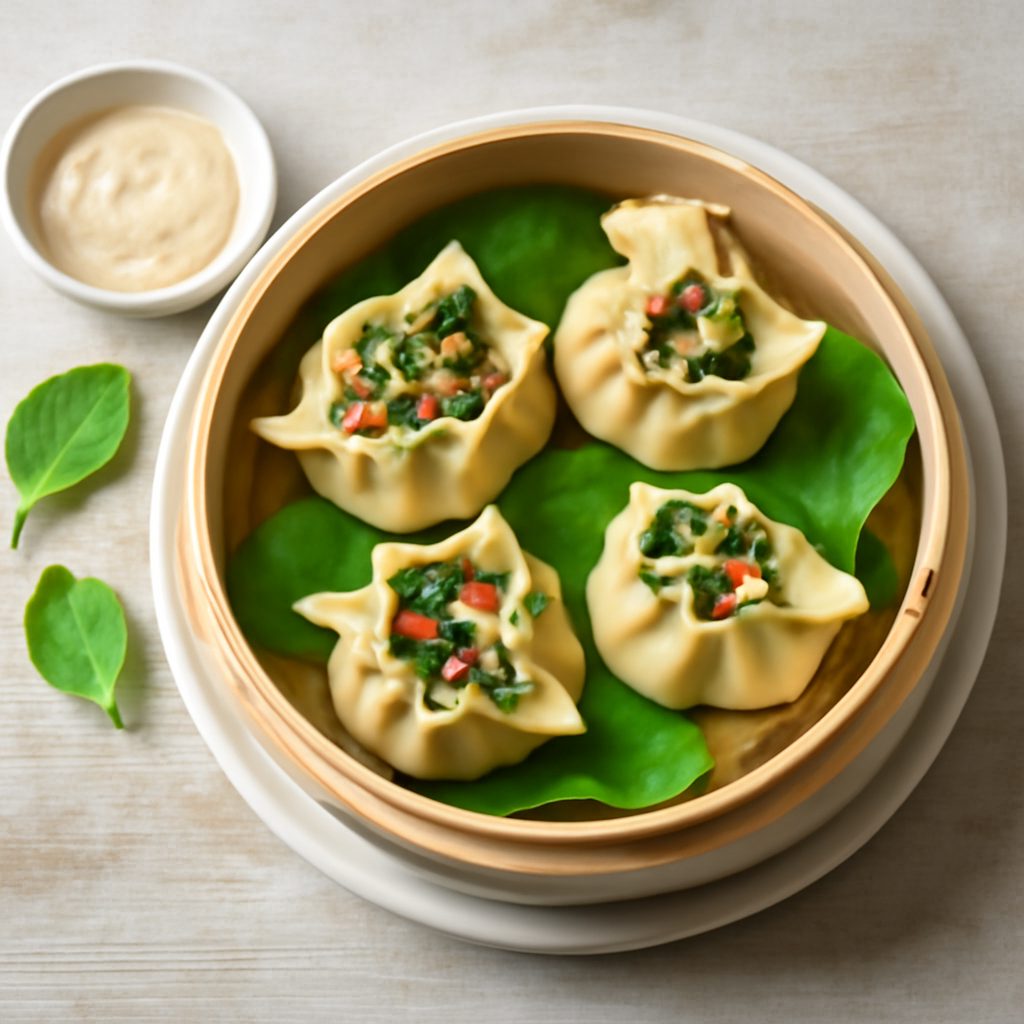 Dim sum di verdure proteico low-carb