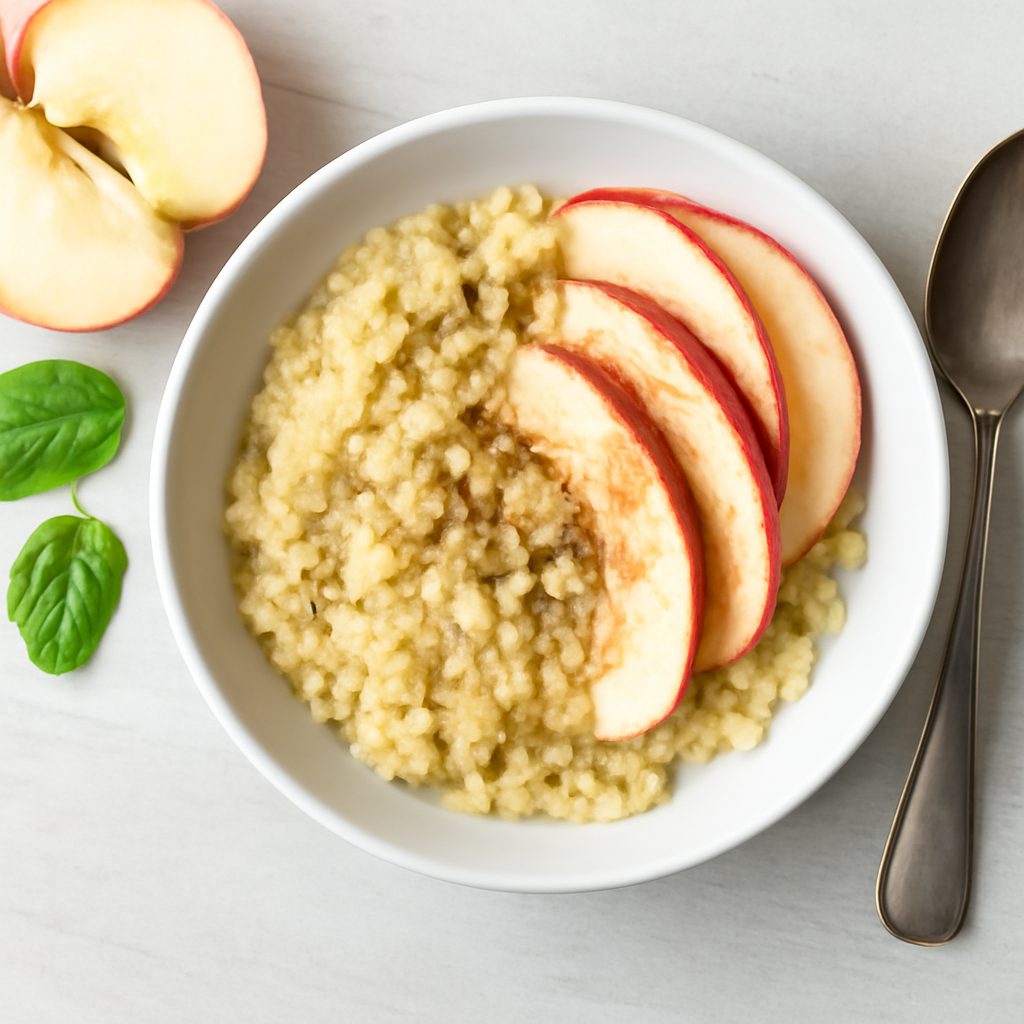 Dolce al cucchiaio di mele e miglio proteico low-carb