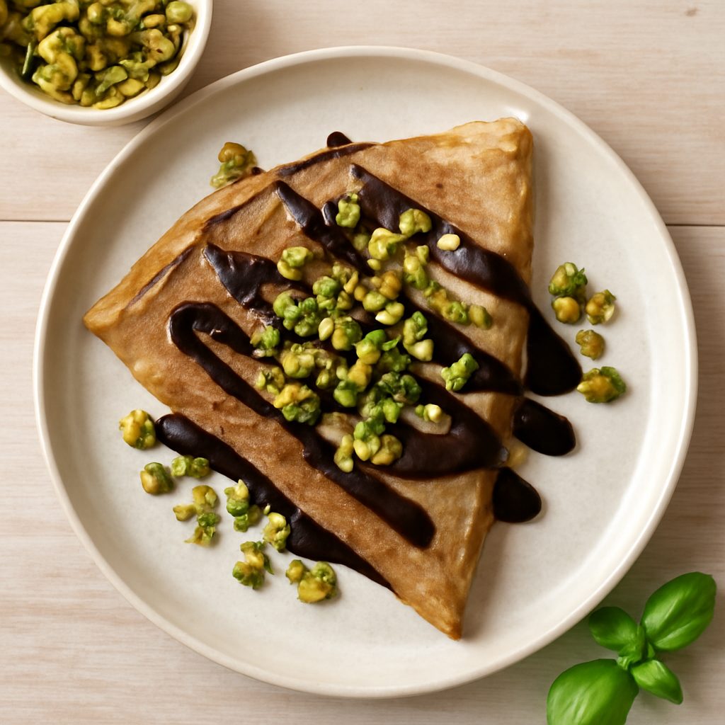 Dubai Chocolate Pistachio Crêpe