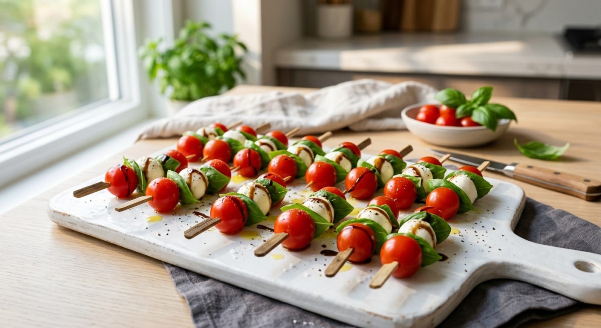 Spiedini Caprese Facili e Veloci per l'Estate Low Fat