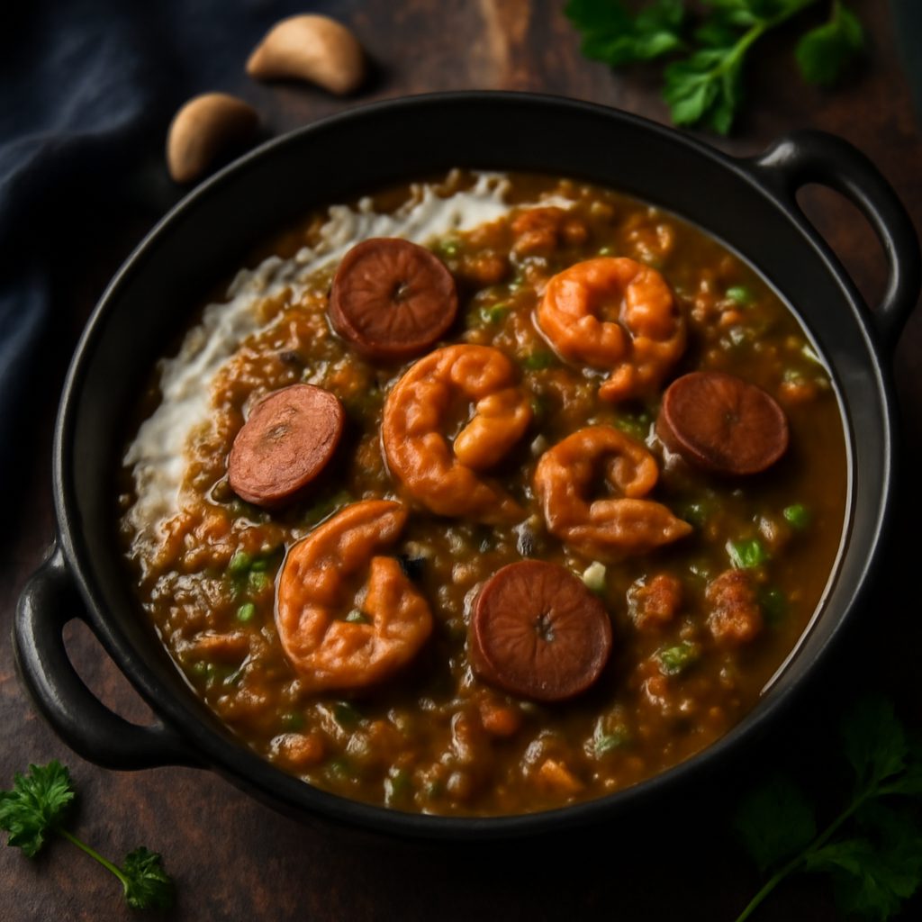 Gumbo Facile con Salsiccia e Gamberetti Protein