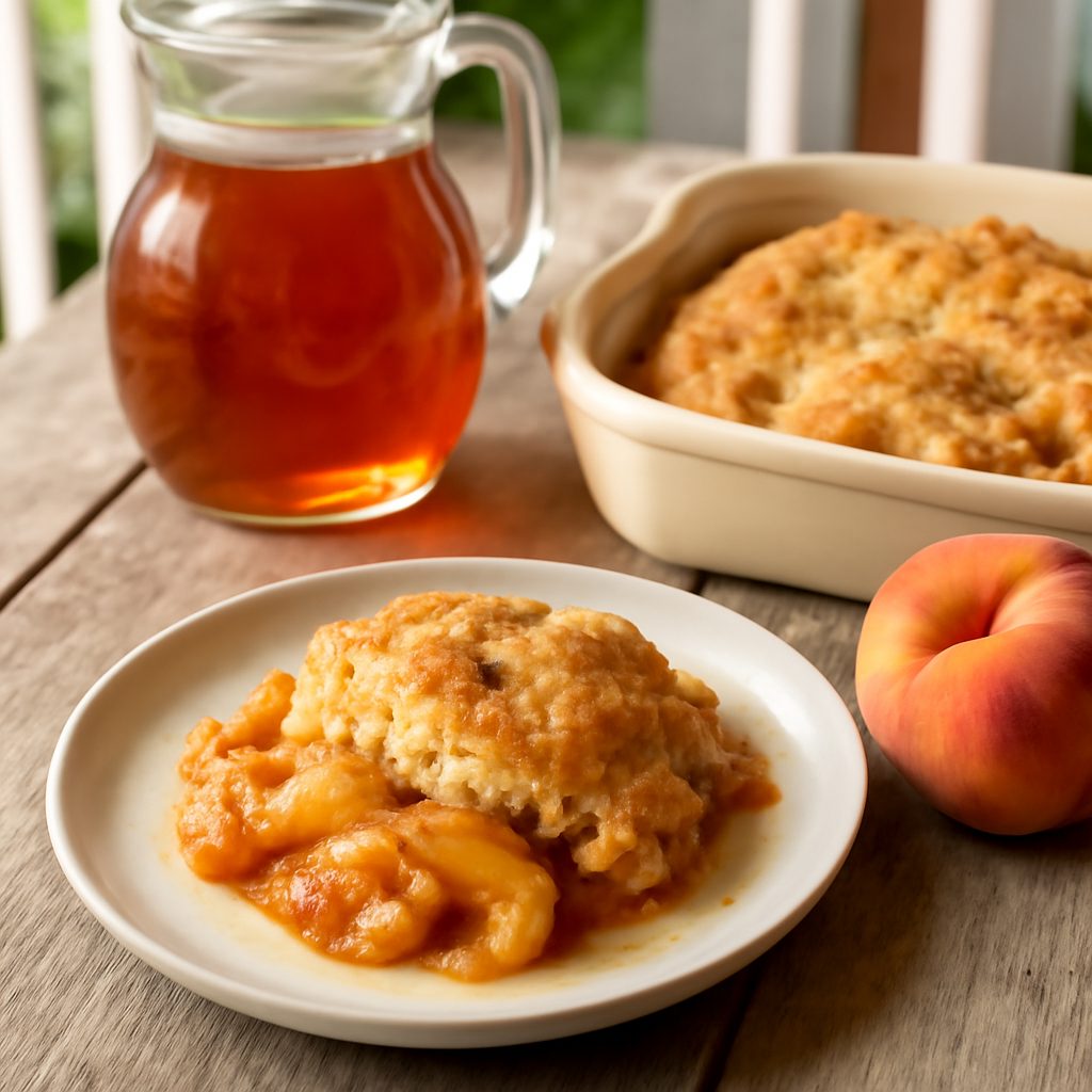 Facile Peach Cobbler alla Meridionale
