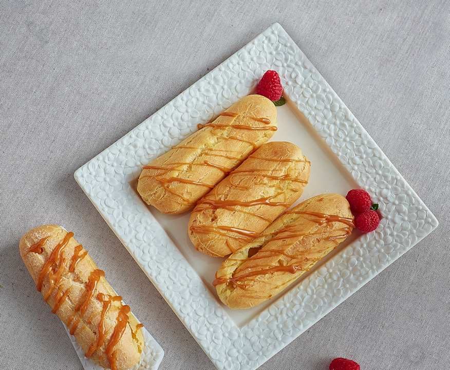 Éclair con crema pasticcera e caramello Low Fat