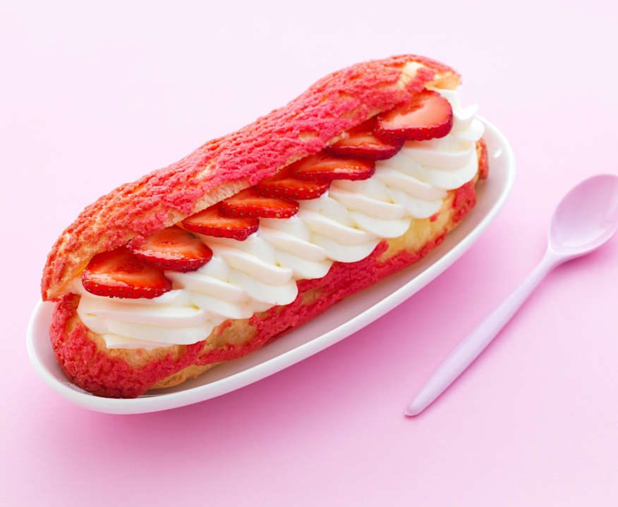 Éclair fragole e cioccolato bianco  Protein