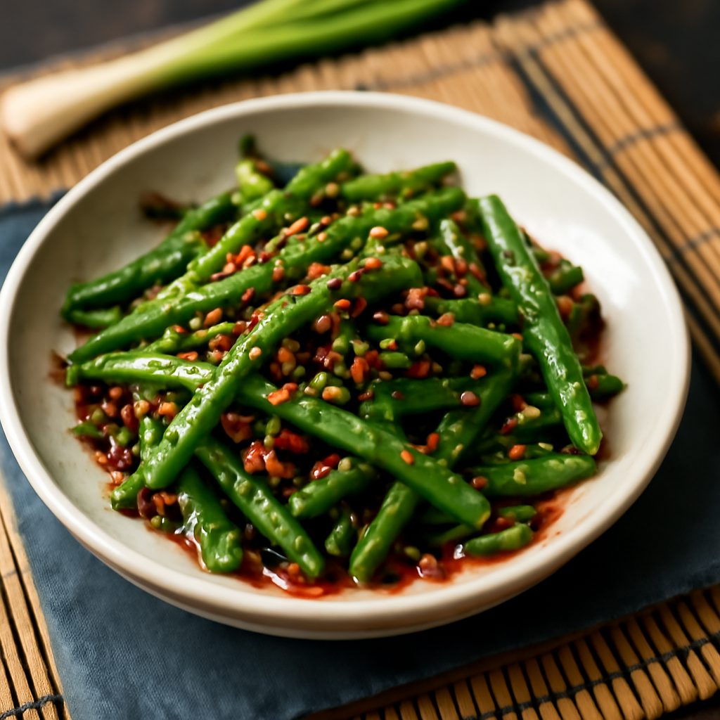 Fagiolini Szechuan Speziati con Tofu Low Carb