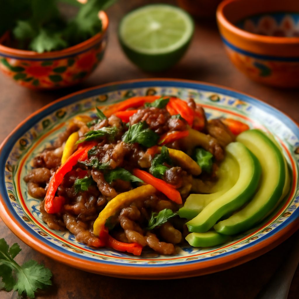 Fajitas di Manzo Low-Carb con Verdure al Forno