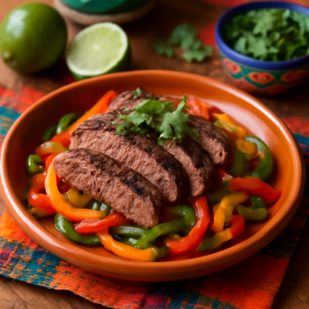 Fajitas di Skirt Steak in Friggitrice ad Aria Low Fat