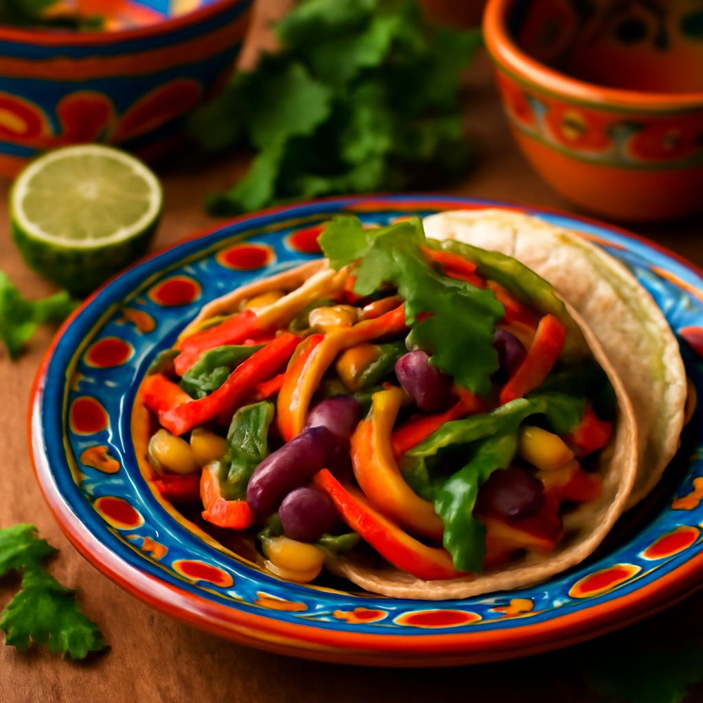 Fajitas Vegetariane Colorate