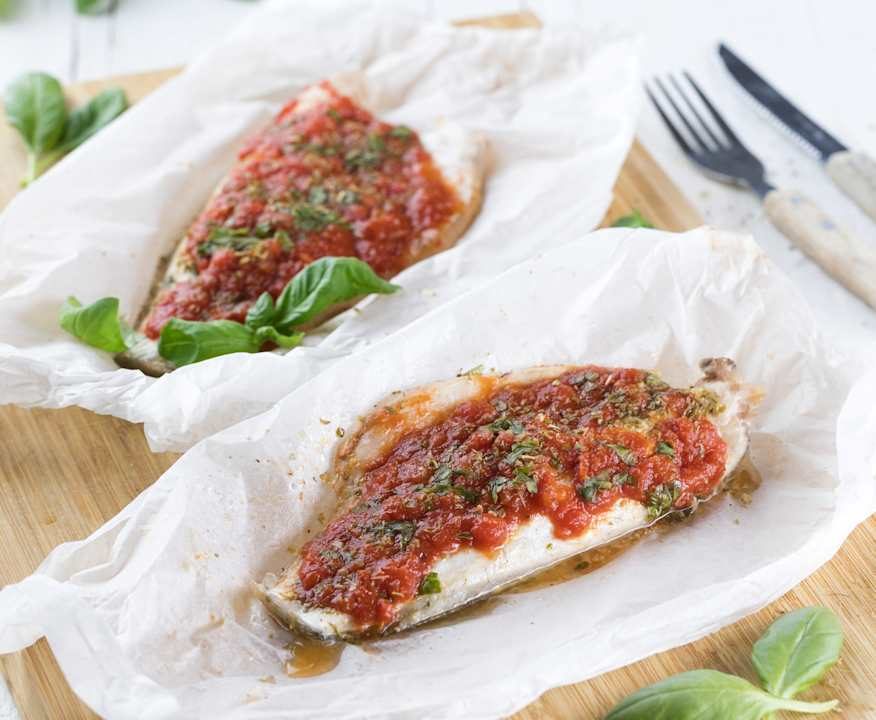 Filetti di branzino alla pizzaiola Low Fat