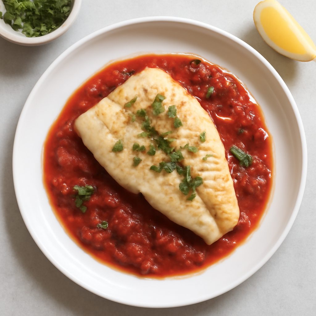 Filetti di cernia con salsa al pomodoro proteico low-carb