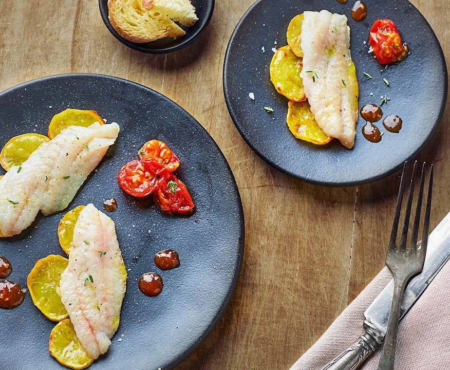 Filetti di cernia con salsa al pomodoro Low Fat