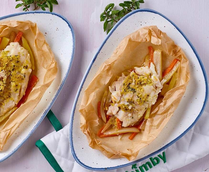 Filetti di cernia e verdure allo zenzero al cartoccio Protein