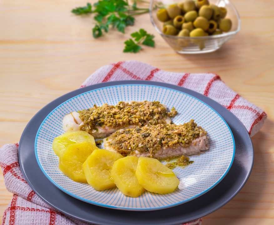 Filetti di merluzzo con battuto di olive verdi Protein