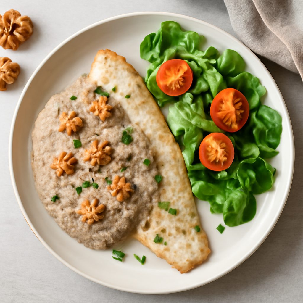 Filetti di rombo in salsa di noci proteica low-carb