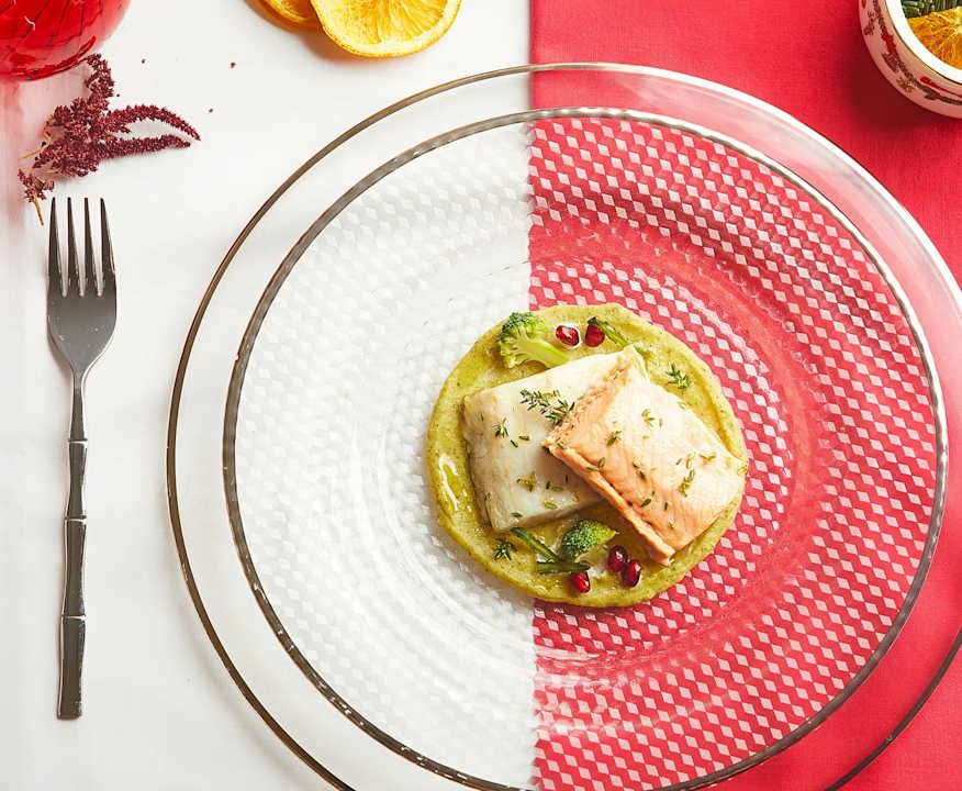 Filetti di salmone e branzino con purea di broccoli (Bimby Friend) Low Carb