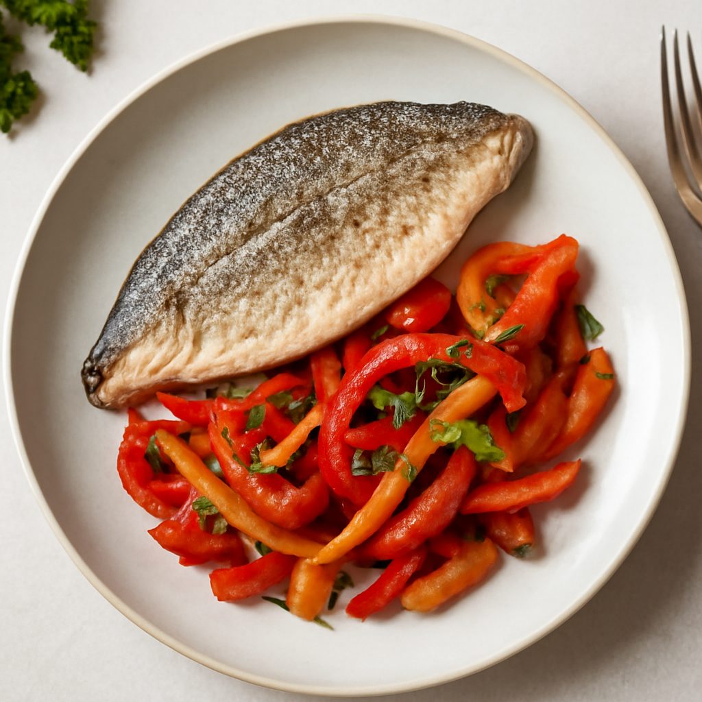 Filetto di orata con peperoni proteico low-carb
