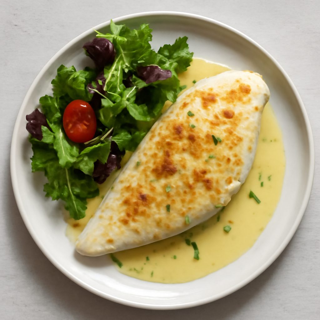 Filetto di rombo allo champagne con gratin di cavolfiore Protein