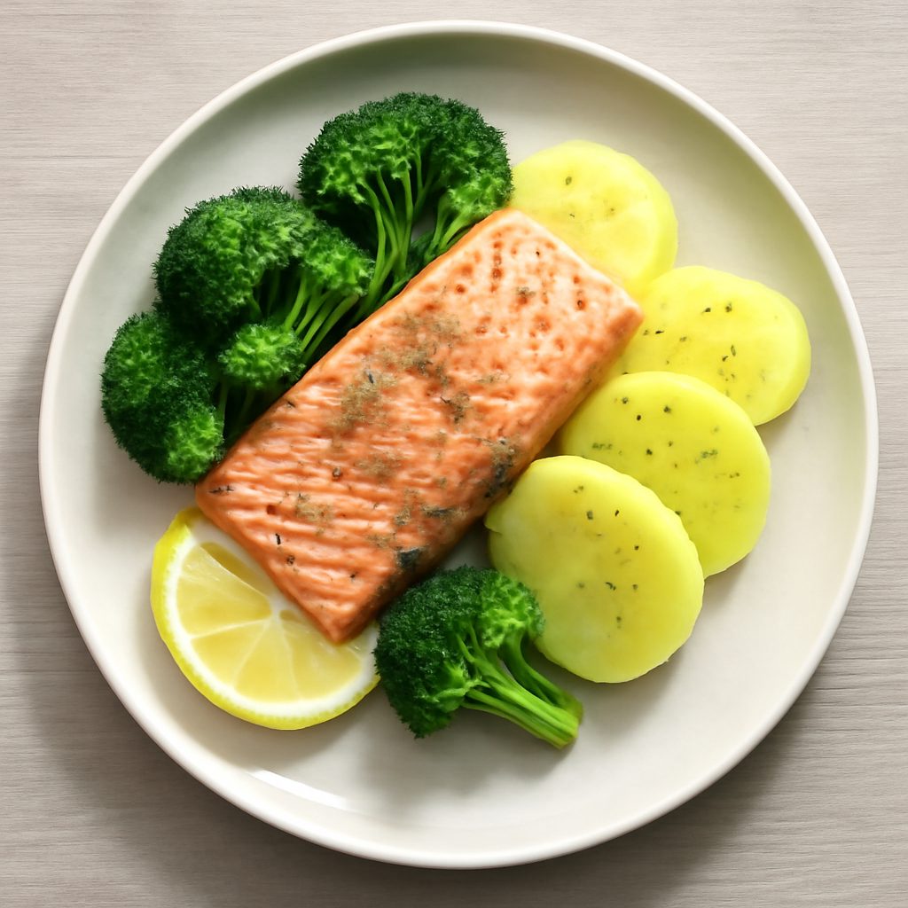 Filetto di salmone al Varoma con verdure