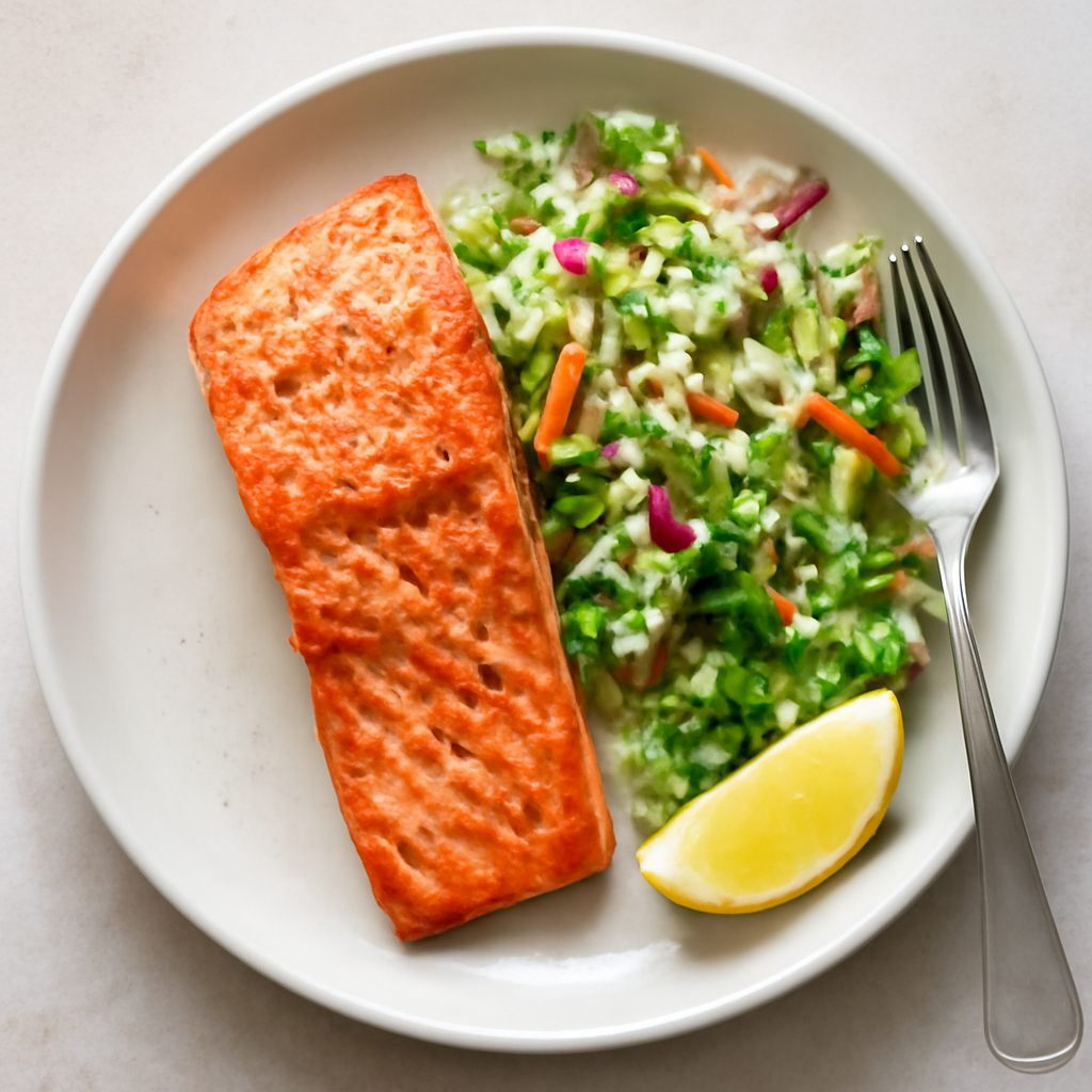 Filetto di salmone con insalata di cavolo fit Protein