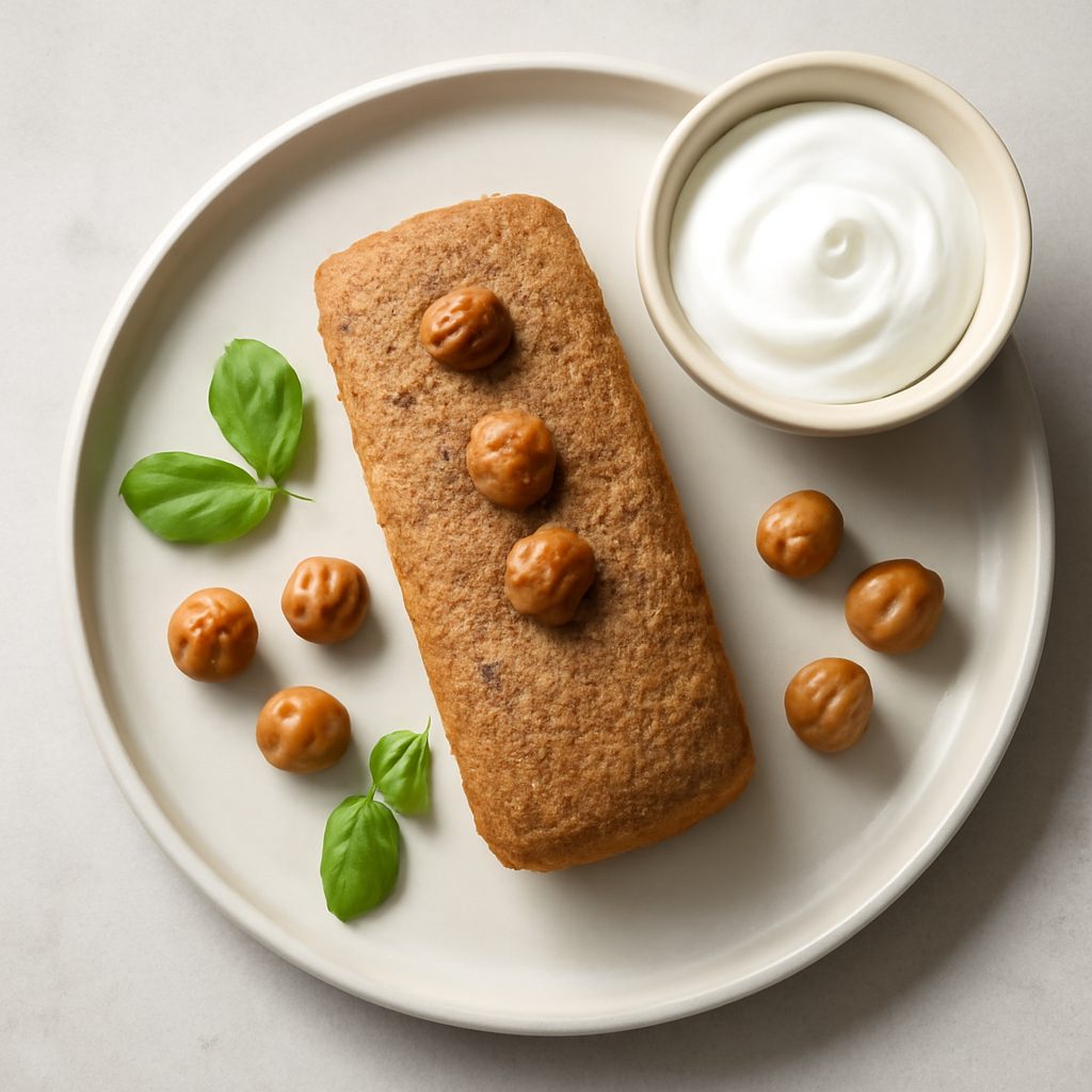Financier alla nocciola proteico low-carb con ganache fondente fit