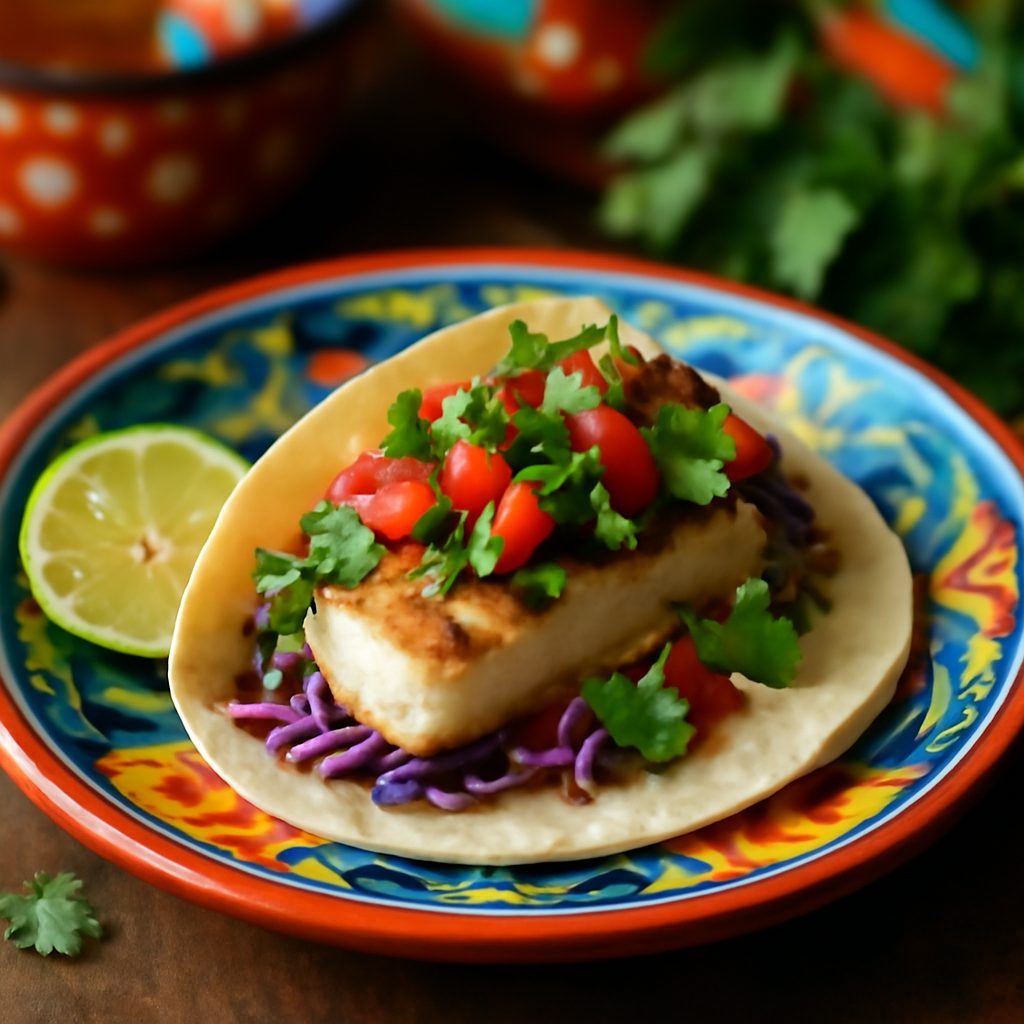 Fish Taco con Salsa di Cavolo e Yogurt Greco