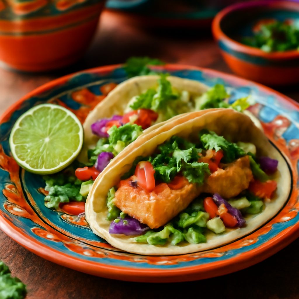 Fish Tacos Fit con Cavolo e Crema Chipotle Low Fat