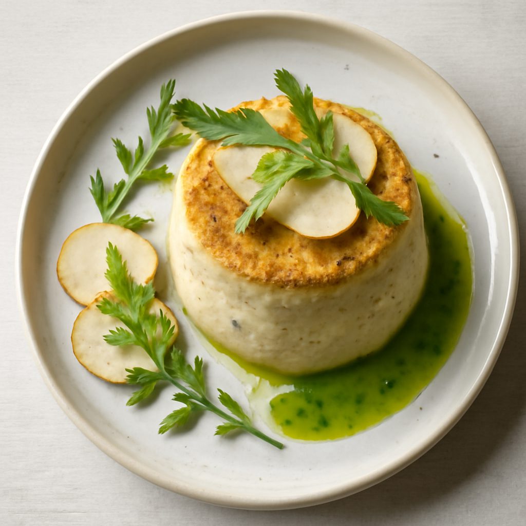 Flan al topinambur proteico low-carb