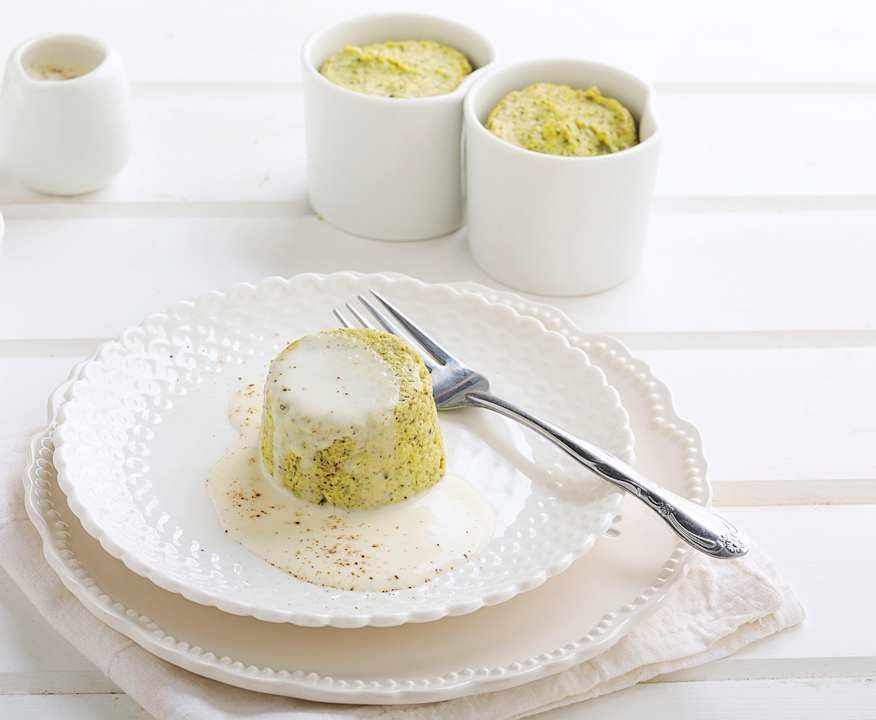 Flan di broccoli con crema al Parmigiano Reggiano Protein