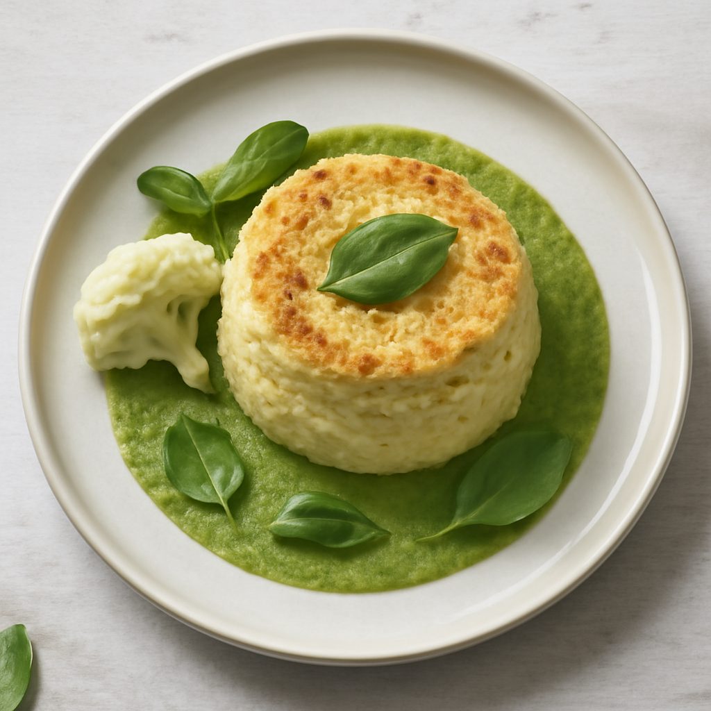 Flan di cavolfiore proteico low-carb