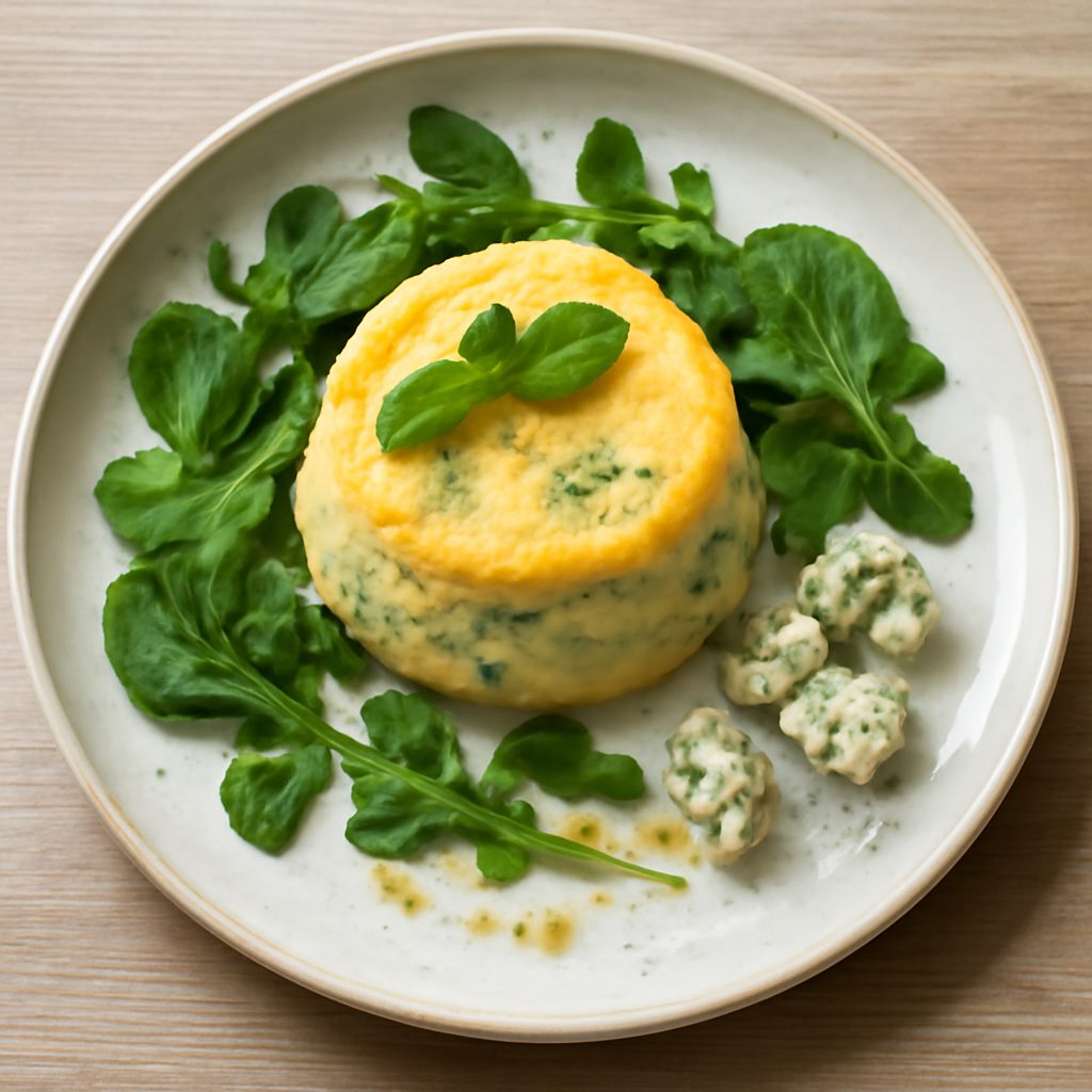 Flan di formaggio erborinato