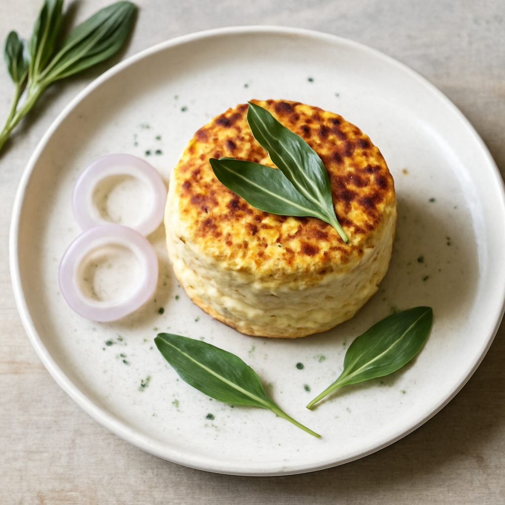 Flan di ricotta e cipolla con salvia - Versione Protein
