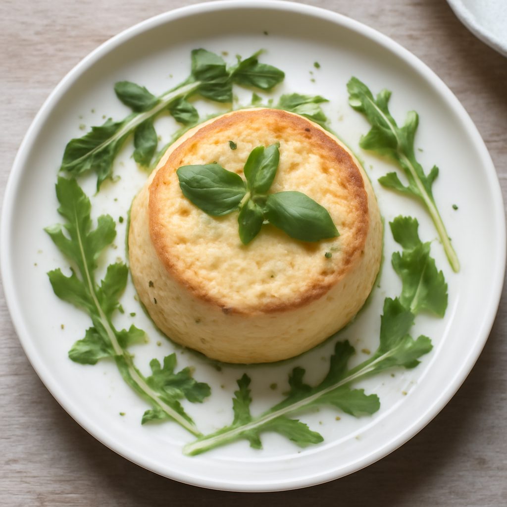 Flan di zucchine con fonduta di Parmigiano Reggiano Protein