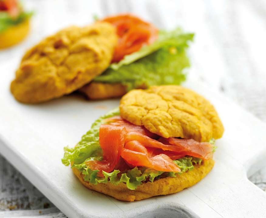 Focacce di patata americana con trota affumicata Low Carb