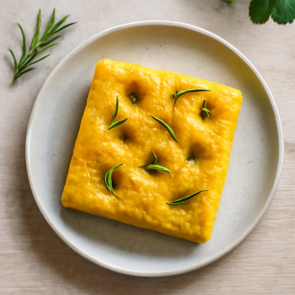 Focaccia alla curcuma Proteica Low-Carb