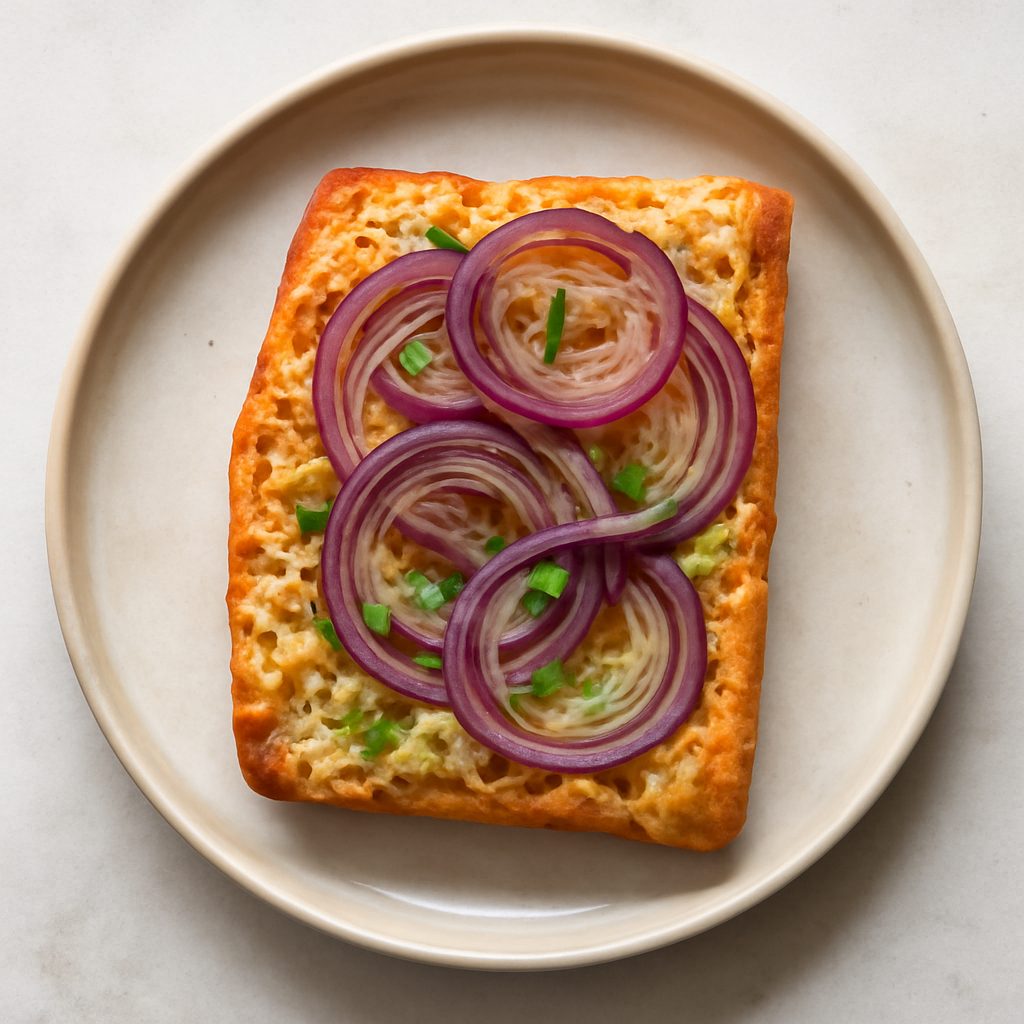 Focaccia alle cipolle proteica low-carb