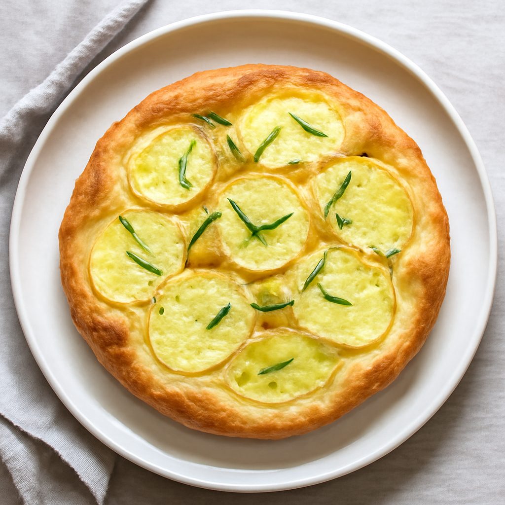 Focaccia di patate proteica low-carb in padella