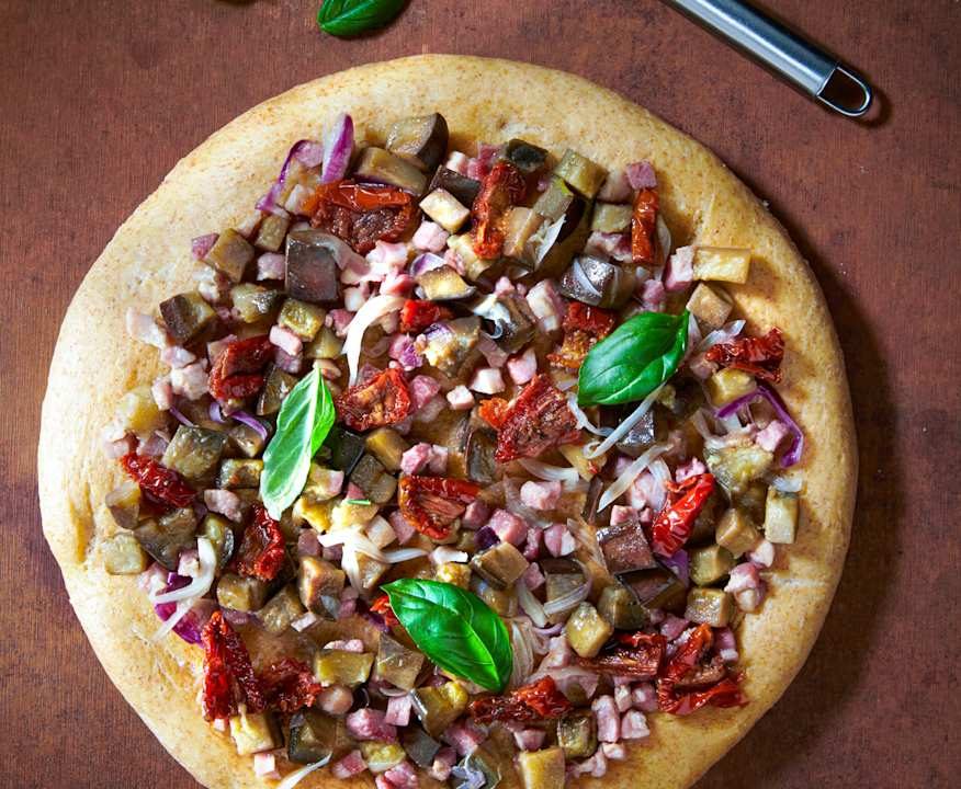 Focaccia integrale con melanzane e pancetta Protein