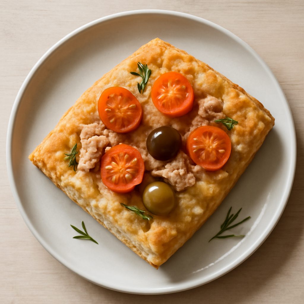 Focaccia proteica ai cereali fit con mousse ai gamberi low-carb