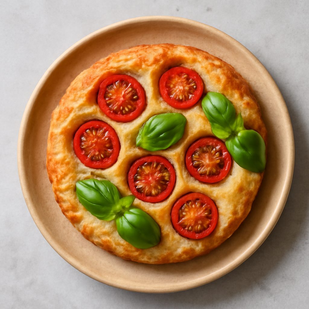 Focaccia con cipolle e peperoni Low Carb
