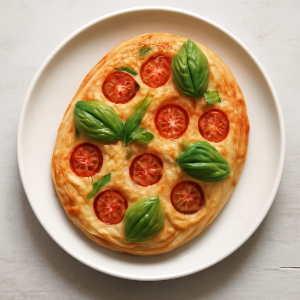 Focaccia con Fiori di Zucca e Burrata