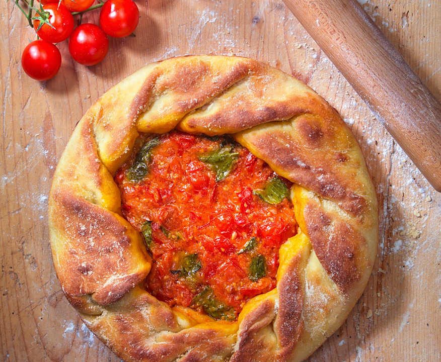 Focaccia sarda ai pomodori (Fogazza cun tamatiga) Protein