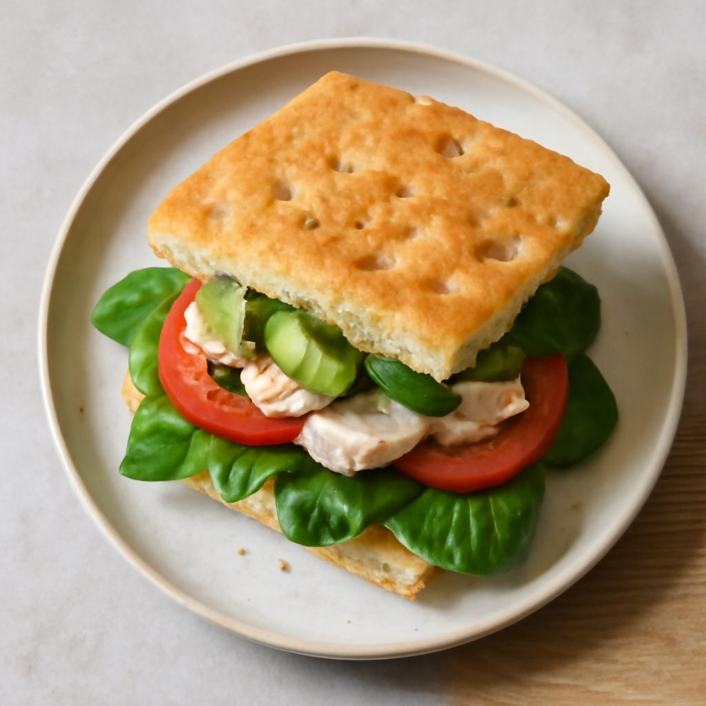 Focaccia tramezzino proteico low-carb