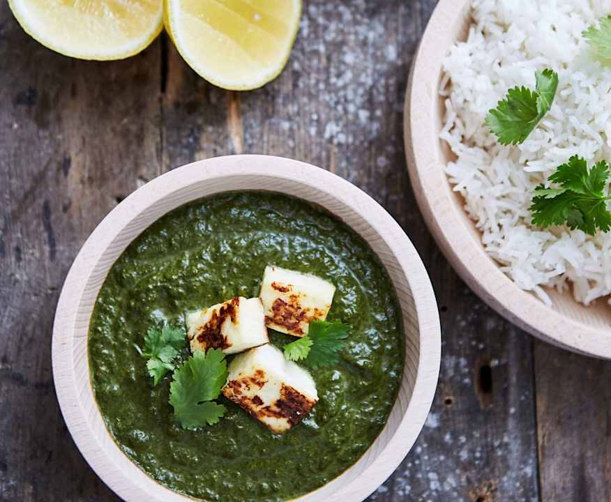 Formaggio indiano con crema di spinaci (Saag Paneer) Protein