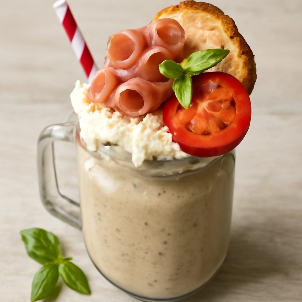 Freakshake proteico low-carb con bomboloni light alla crema Bimby®