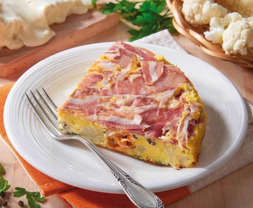 Frittata con cimette di cavolfiore e cozze Low Fat