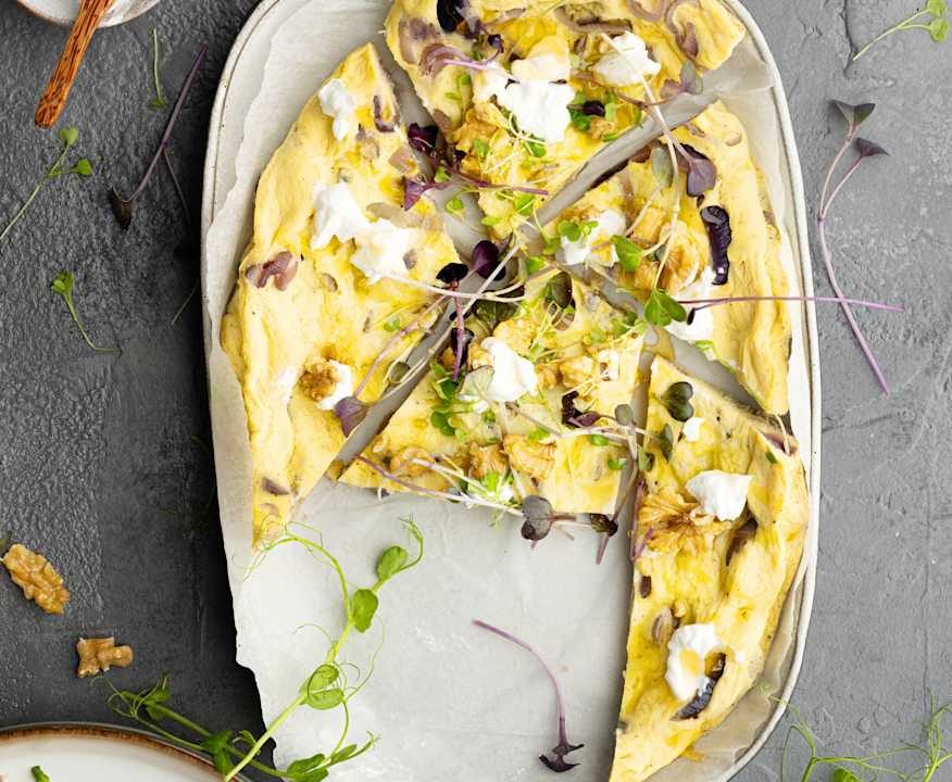 Frittata con formaggio di capra e cipolle caramellate Low Fat