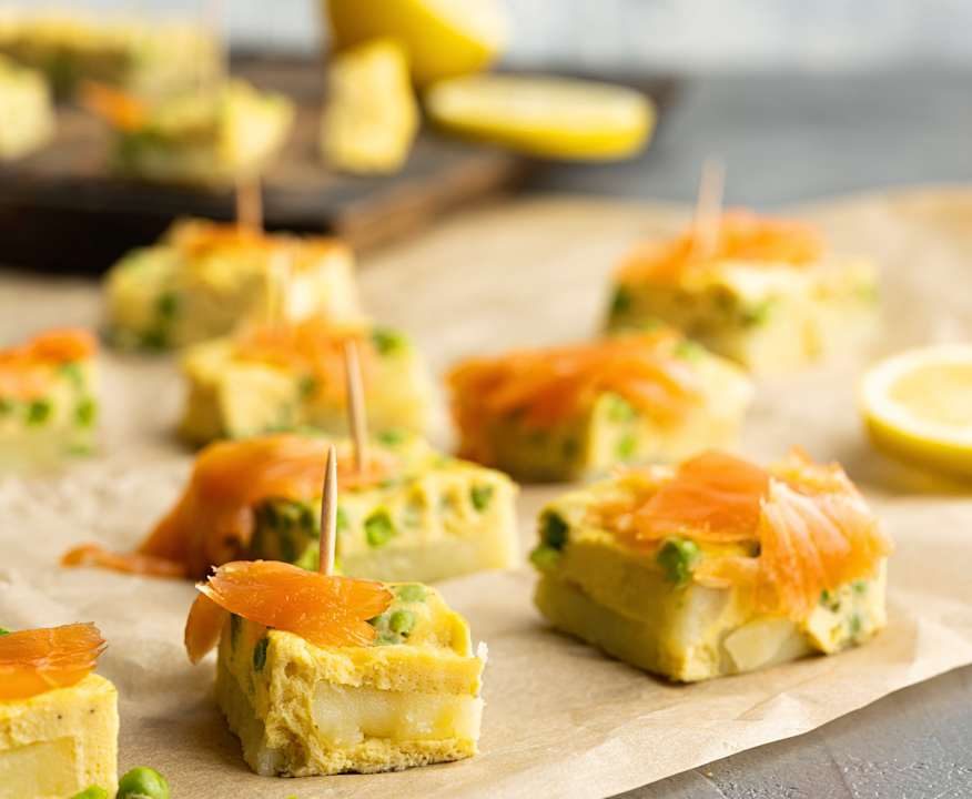Frittata con salmone affumicato e piselli Protein
