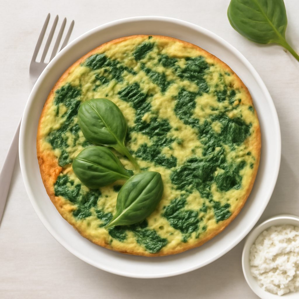 Frittata di spinaci proteica low-carb al forno