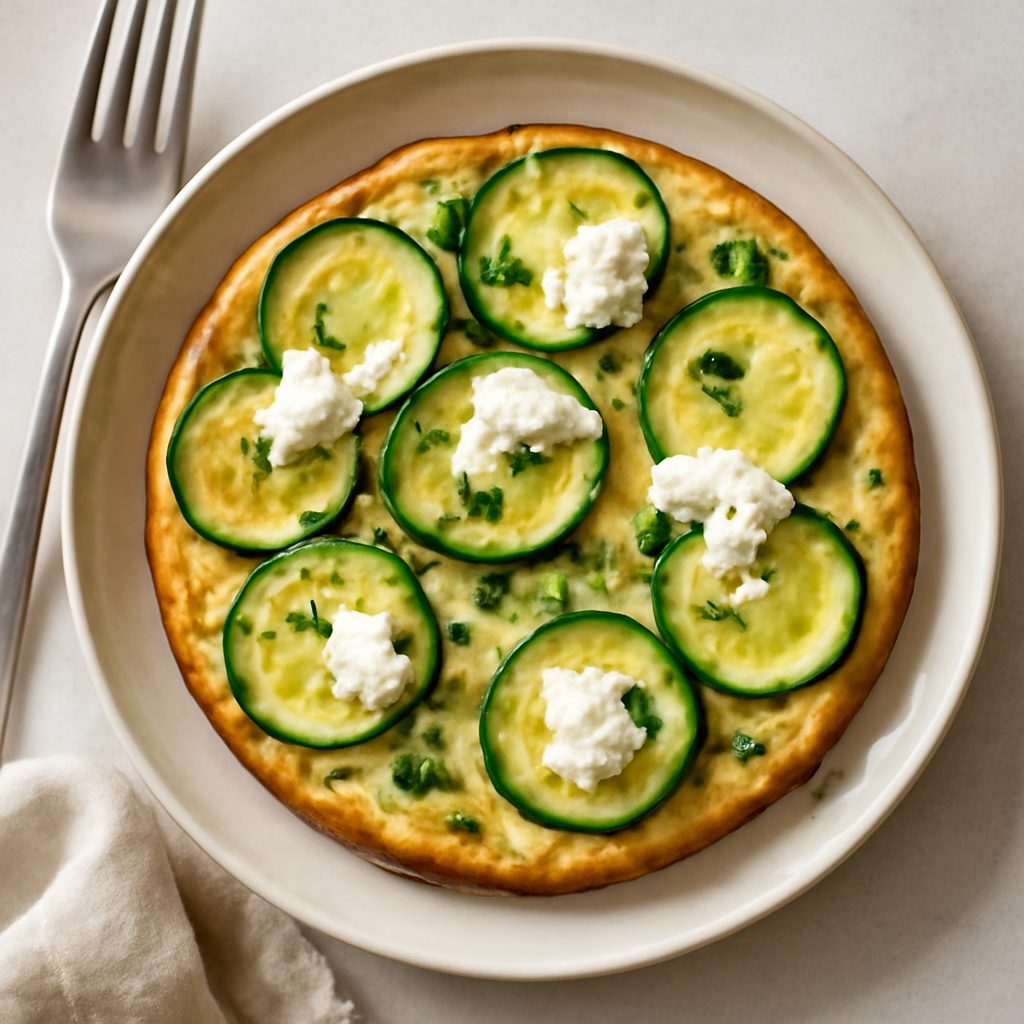 Frittata di zucchine e ricotta proteica low-carb