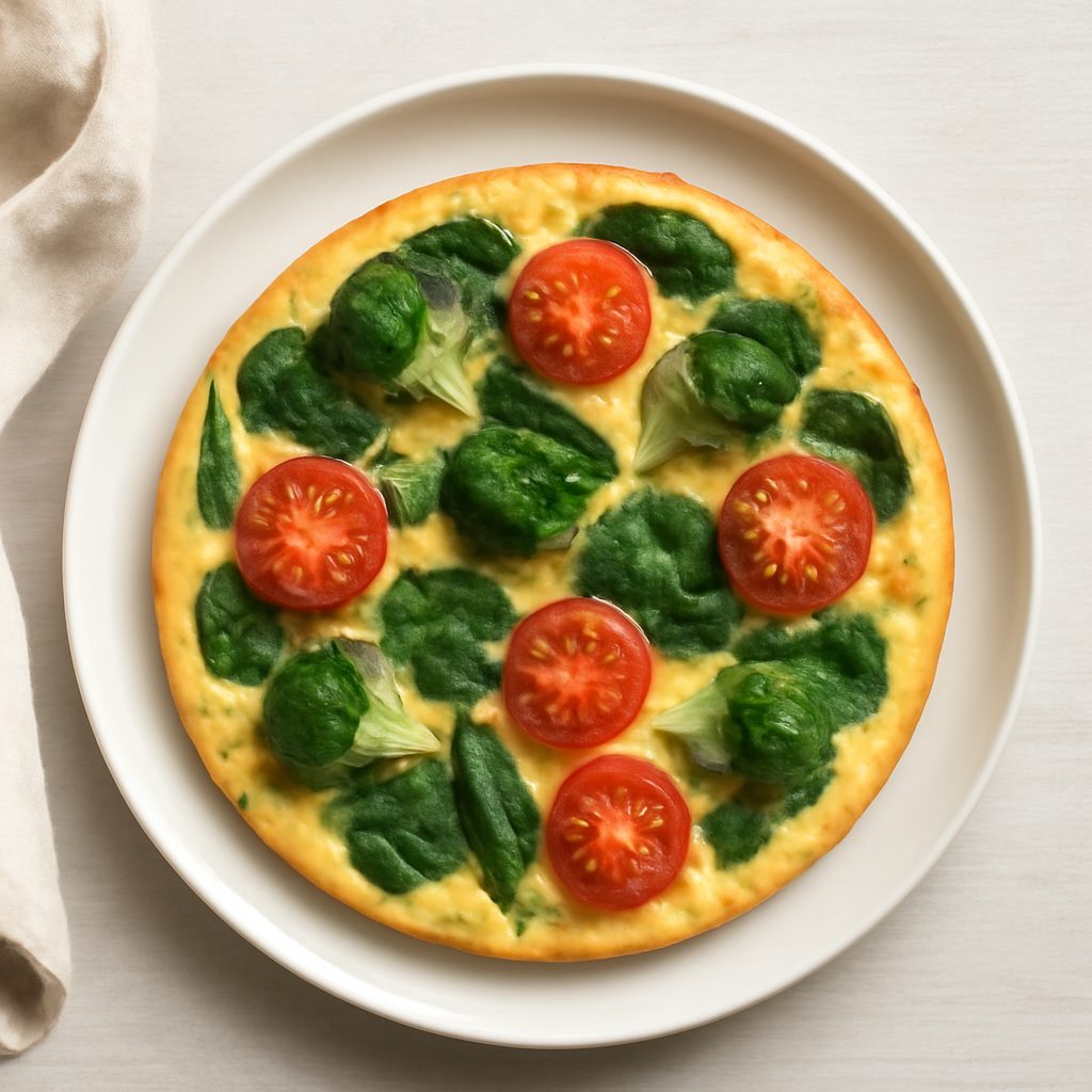 Frittata salata con zucchine, prosciutto e crescenza
